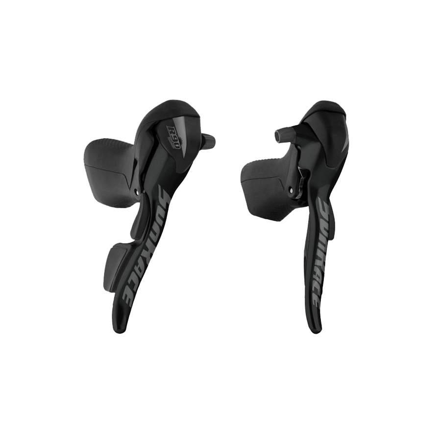 Paire De Leviers-manettes SunRace STM400 3x7V – Pour Frein V-Brake, Compatible Shimano – Noir/argent