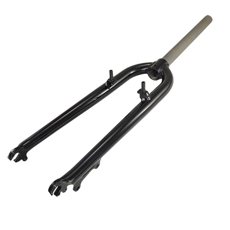 Fourche VTT 26 Pouces Acier Noire - Filetée 1'', Frein V-brake, Motodak