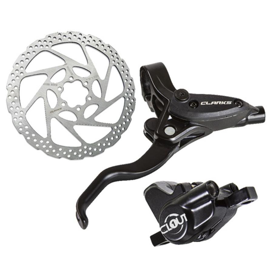 Kit Freins à Disque Hydrauliques Clarks E-Clout - 180/160mm - Noir - Pour VTT Et Vélo électrique