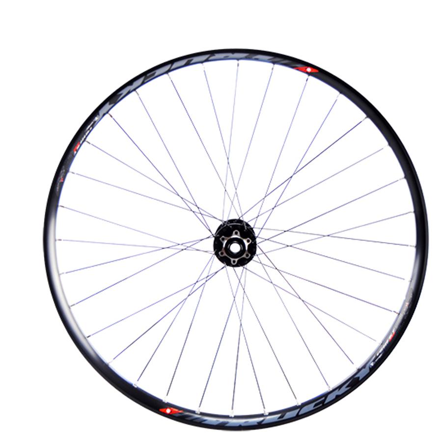 Roue Avant VTT 26 Pouces – Jante Noire Mach1 Klixx, Axe Traversant 15x100, Disque 6 Trous