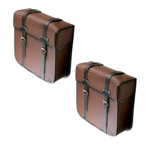 SACOCHE VELO PORTE BAGAGE SPORFABRIC S15 COURROIE MARRON (PR) - 330X310X110MM