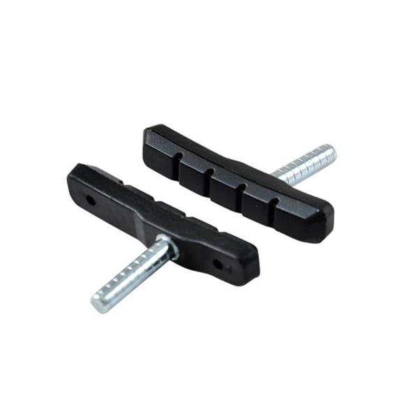 BRAKE SHOES MTB WITH ROD OPTIMIZ V-BRAKE ASYMETRICAL (2 PAIRS)