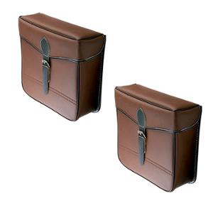 SACOCHE VELO PORTE BAGAGE SPORFABRIC S14 COURROIE MARRON (PR) - 300X300X110MM