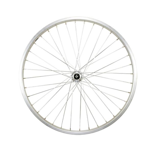 ROUE VTT 24" AV BLOCAGE JANTE ARGENT MACH1 M110. MOYEU MICHE MAGNUM V-BRAKE 36T