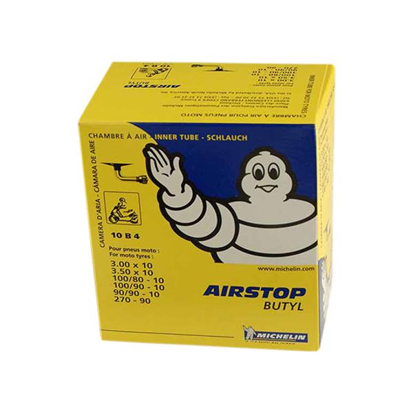 "CÁMARA DE AIRE SCOOTER 10"""" 3.00-3.50 X 10 MICHELIN AIRSTOP 10B4 (VÁLVULA CODO 90°)"