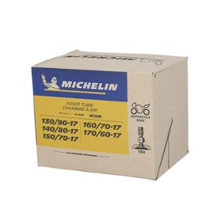 CHAMBRE AIR MOTO 17 " 4.50-5.50x17-130 / 90-140 / 80-150 / 70-160 / 70X17 MICHELIN (17MI) VA.DROIT