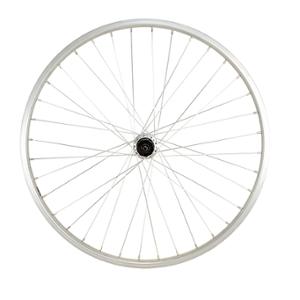 ROUE VTT 24" AR BLOCAGE K7 JANTE ARGENT MACH1 M110. MOYEU SHIMANO TX500 V-BRAKE 8 / 9 / 10V