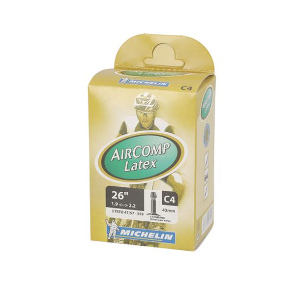 "CÁMARA DE AIRE BICICLETA 26"" X 1.90-2.20 (47/57-559) VS MICHELIN AIRCOMP LÁTEX C4"