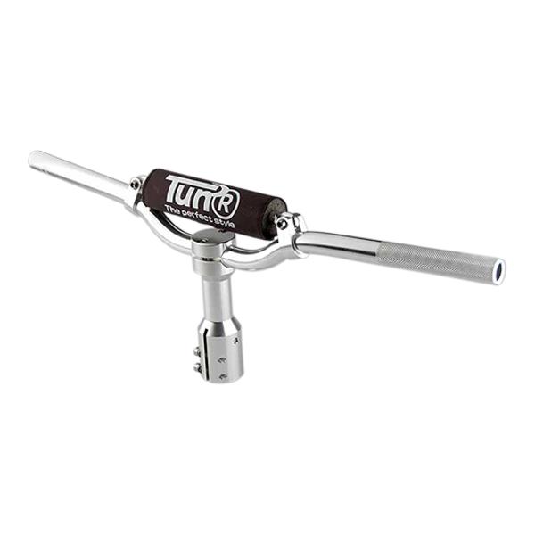 GUIDON SCOOTER TUN'R CROSS ADAPT. BOOSTER ALU ARGENT AVEC POTENCE