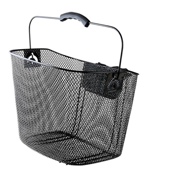 BASKET -FRONT- WITH CLIPS STEEL MESH CITY EXPRESS KLICK NID (QUICK MOUNT ON HANDLEBAR 25.4)