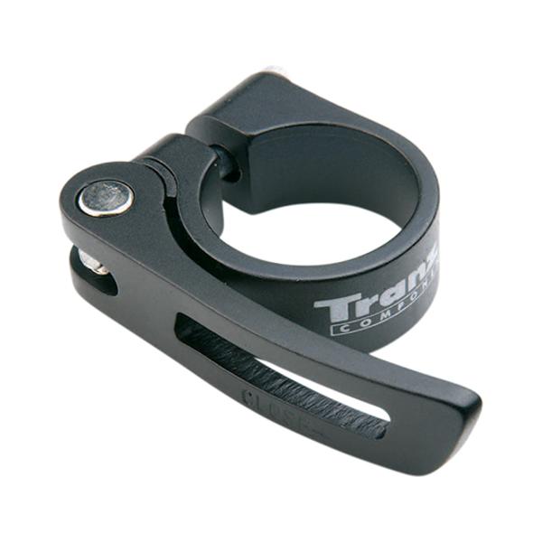 COLLIER TIGE DE SELLE VTT / VTC D34.9 MM NOIR ALU + SERRAGE RAPIDE