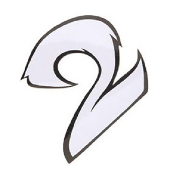 Sticker Number Two STICKER NUMBER 2 WHITE L13