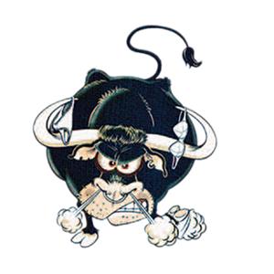 STICKER ANIMAL ATTACK BULL (8X10CM)