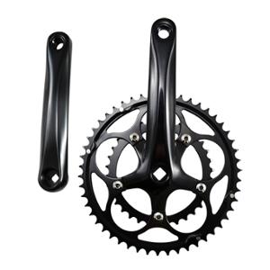 PEDALIER ROUTE COMPACT 50-34D L170 LASCO NOIR ALU 8 / 9 / 10V (AXE CARRE 110MM)