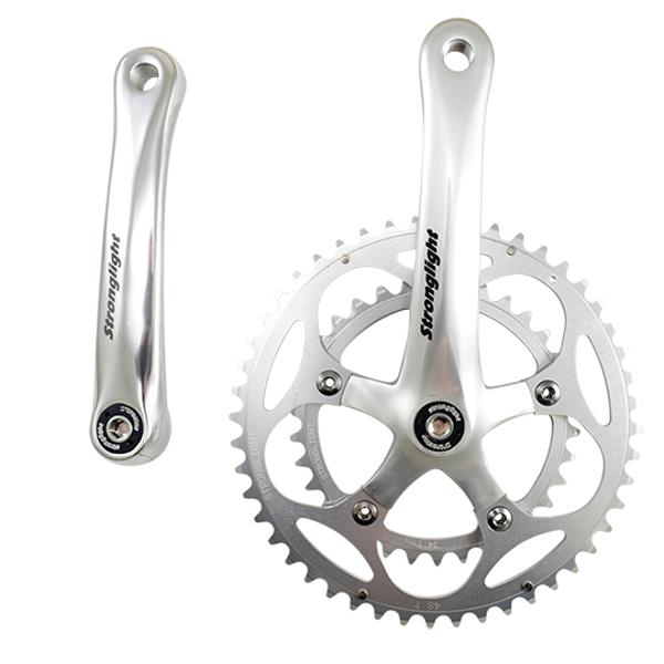 PEDALIER ROUTE COMPACT 48-34D L165 STRONG IMPACT ARGENT 9 / 10V