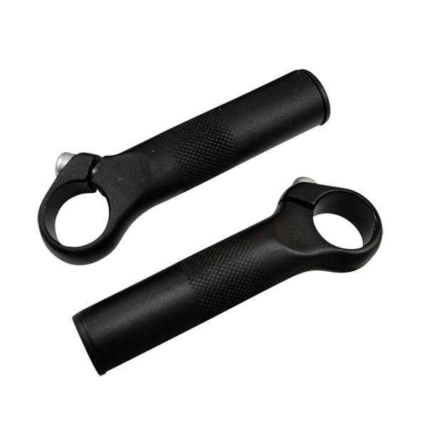 HANDLEBAR EXTENSIONS MTB OPTIMIZ ALU BLACK ERGONOMIC L110MM 150GR WITH HANDLEBAR CAPS (PR)