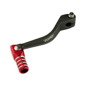 GEAR SELECTER TUN'R FOR DERBI SENDA - ALU CARBON MAT/RED (FOLDABLE)