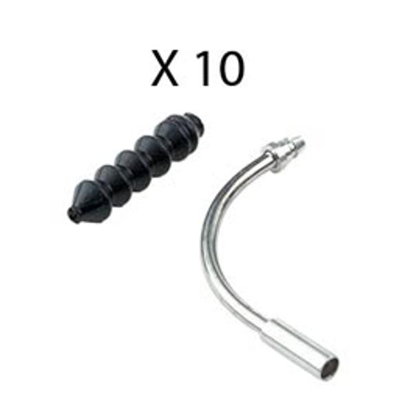 COUDE DE FREIN V-BRAKE 90° AVEC SOUFFLET (X10)