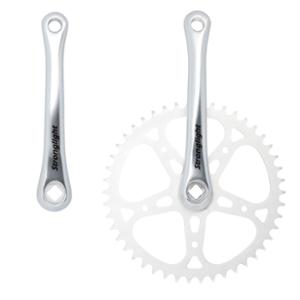 PEDALIER MONO CITY 46D L170 STRONG 55S ALU ARGENT (2.38 - 3 / 32")