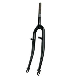 FOURCHE VTT 26" ACIER NOIRE FILETEE 1" V-BRAKE A TASSEAUX