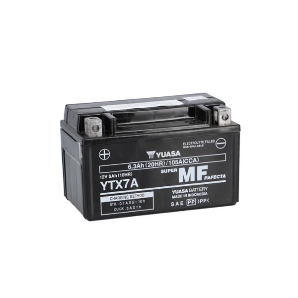 BATTERIE YTX7A YUASA 12V6AH SANS ENTRETIEN - AGM ACTIVE USINE