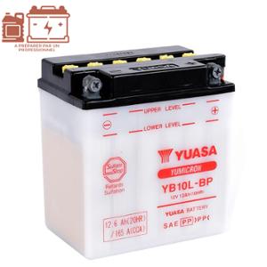 BATTERIE YB10L-BP YUASA 12V12AH YUMICRON LG135 L90 H145 (SANS ACIDE)