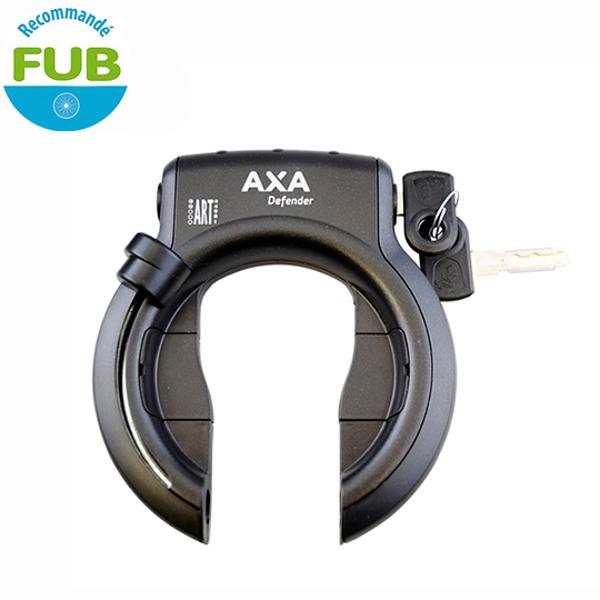 ANTIVOL VELO FER A CHEVAL AXA DEFENDER NOIR (OUVERTURE 50MM / OPTION CABLE ANTIVOL) (FUB)