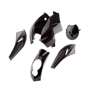 BODY KIT SCOOTER TUN'R KIT FOR LUDIX BLACK (PAINTED) (ROUND COUNTER) (5 PIECES)