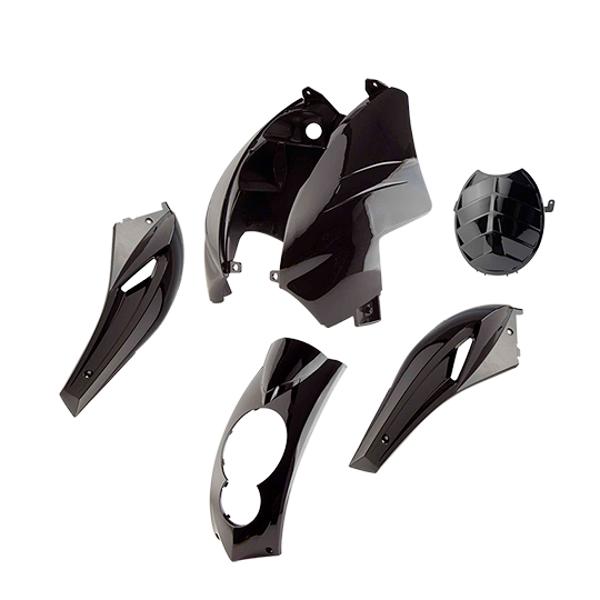 BODY KIT -SCOOTER- TUN'R FOR LUDIX ROUND SPEEDOMETER PAINTED BLACK   - 5 PARTS