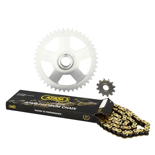 CHAIN KIT AFAM FOR APRILIA RS50 95->98 12X44 - ORIGINAL DEMULTIPLICATION