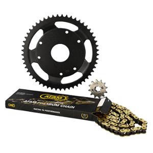CHAIN KIT AFAM FOR DERBI SENDA 97->99 420 12X53 D53/FIX3X2 CURVED