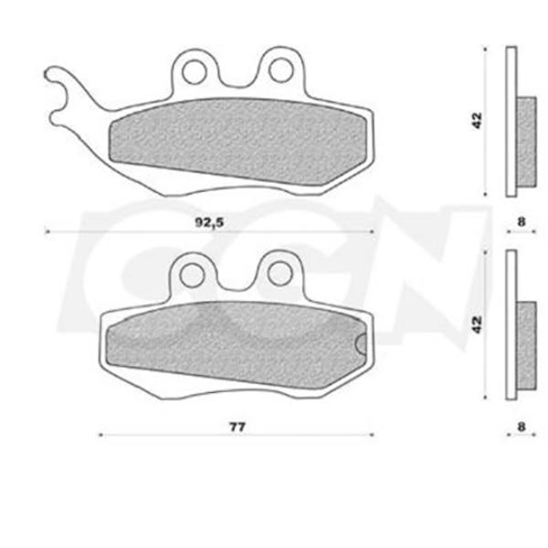 BRAKE PAD 36 TEKNIX FR FOR DRD R 05->/RS50/RX 99->/XPOWER 04->/TZR/DNA 00-05 (PAIR)