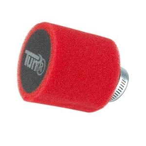 AIR FILTER TUN'R D28-35 DOUBLE FOAM RED/BLACK WITH LOGO TUN'R 30°                         