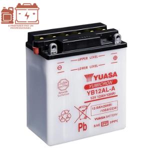 BATTERIE YB12AL-A YUASA 12V12AH YUMICRON LG136 L85 H162 (SANS ACIDE)