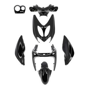 BODY KIT -SCOOTER- TUN'R KIT FOR NITRO/AEROX ->2013 BLACK 7 PARTS PAINTED