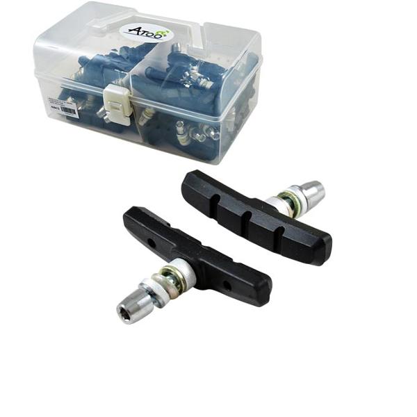 BRAKE SHOES MTB WITH SCREW OPTIMIZ V-BRAKE SYMETRICAL 70mm (BOX OF 25 PAIRS)
