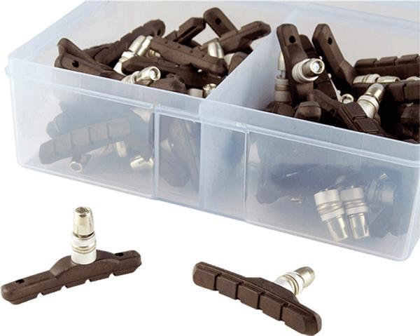 SOPORTE PASTILLA MTB OPTIMIZ A TORNILLO V-BRAKE ASIMÉTRICO 72MM (CAJA DE 25 PARES)