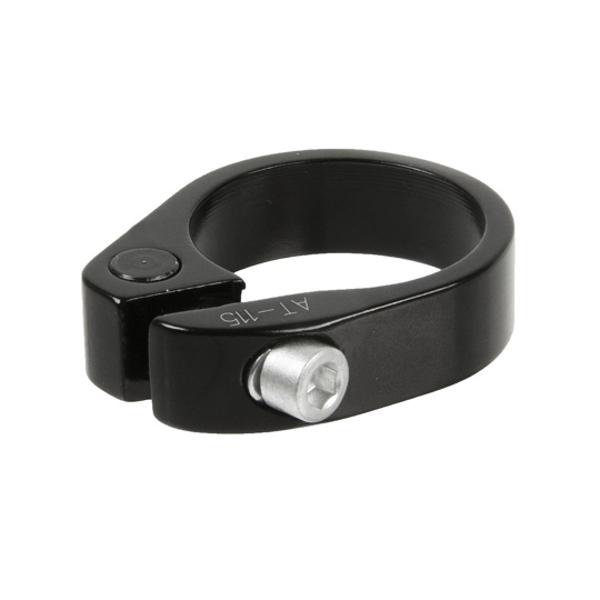 COLLIER TIGE DE SELLE ROUTE D34.9 MM NOIR ALU + SERRAGE CHC