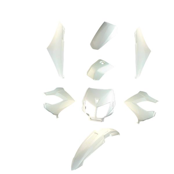 CARROSSERIE / CARENAGE MECABOITE TUN'R KIT DERBI SENDA XTREME / XRACE 00->11 / DRD->06 - BLANC