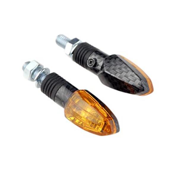 CLIGNOTANT TUN'R MICRO TRIANGLE CARBONE / ORANGE A AMPOULE (PR) HOMOLOGUE CE