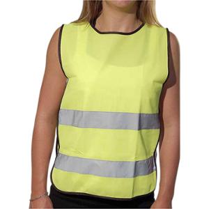 GILET / VESTE SECURITE JAUNE FLUO VELO-CYCLO BANDE REFLECHISSANTE ENFANT