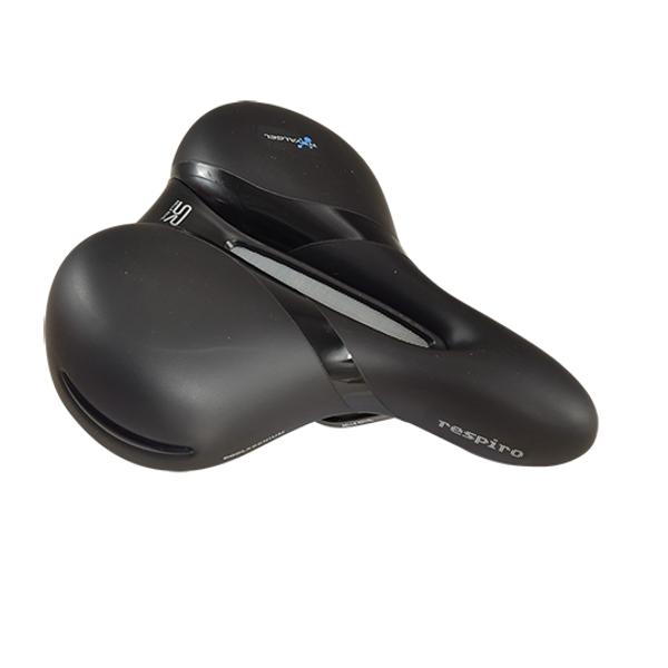 SELLE LOISIR SELLE ROYAL RESPIRO RELAXED UNISEX NOIR AVEC OUVERTURE CENTRALE