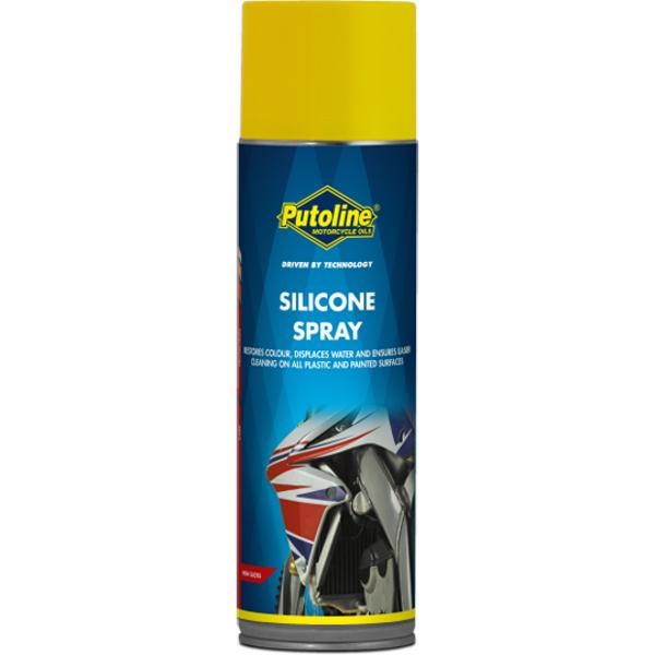 NETTOYANT / PROTECTEUR PLASTIQUE PUTOLINE SILICONE SPRAY - SURFACE BRILLANTE (AEROSOL 500ML)