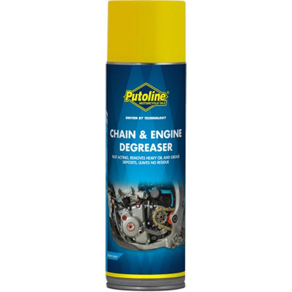 NETTOYANT / DEGRAISSANT CHAINE / MOTEUR PUTOLINE CHAIN AND ENGINE DEGREASER (AEROSOL 500ML)