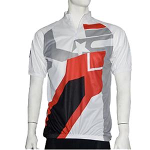 MAILLOT NO CONTEST MC TOP COOL     BLANC / ROUGE / GRIS TAILLE S