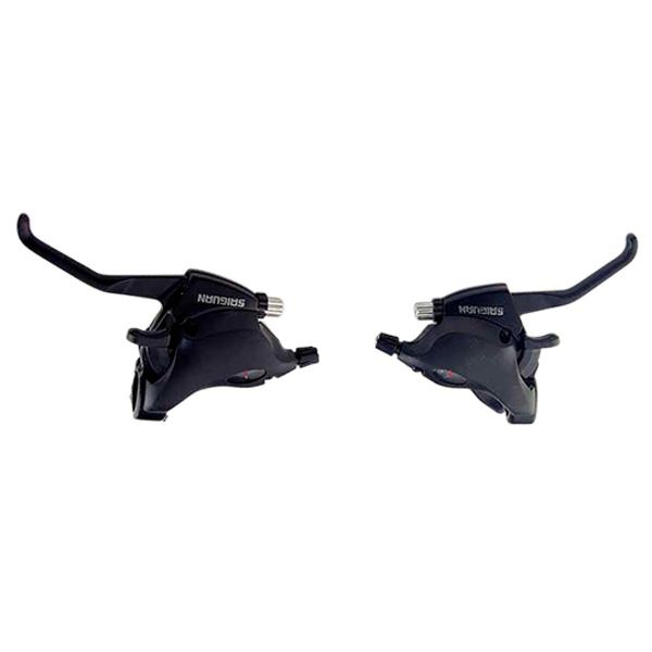 LEVIER / MANETTE VTT 7VX3. V BRAKE ALU NOIR 2 DOIGTS AV. CABLE (PR)