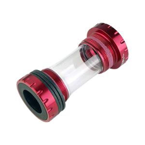 CUVETTE / BOITIER PEDALIER A VISSER ROUTE / VTT ATOO TYPE SHIMANO HOLLOW. ROUGE BOITE 68 / 73MM