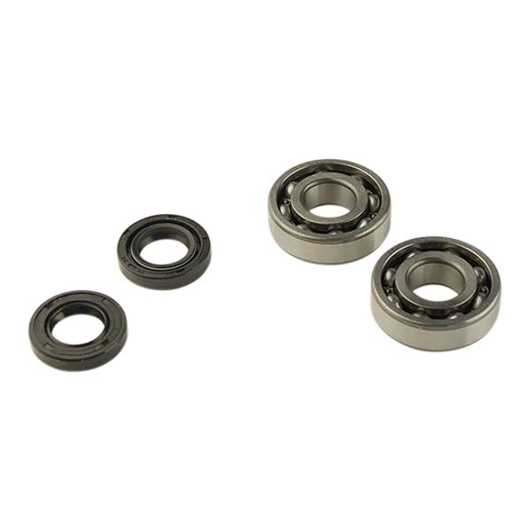 CRANKSHAFT BEARING + OIL SEAL -GEARED 50cc- FOR DERBI EURO2/EURO3/EURO4 - 6204 C3 - STEEL CAGE