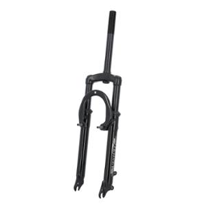 FOURCHE VTT 24" SUSPENDUE NOIRE FILETEE 1" DEB:60MM V-BRAKE A TASSEAUX / DISQUE IS