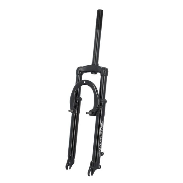 FOURCHE VTT 24" SUSPENDUE NOIRE FILETEE 1" DEB:60MM V-BRAKE A TASSEAUX / DISQUE IS